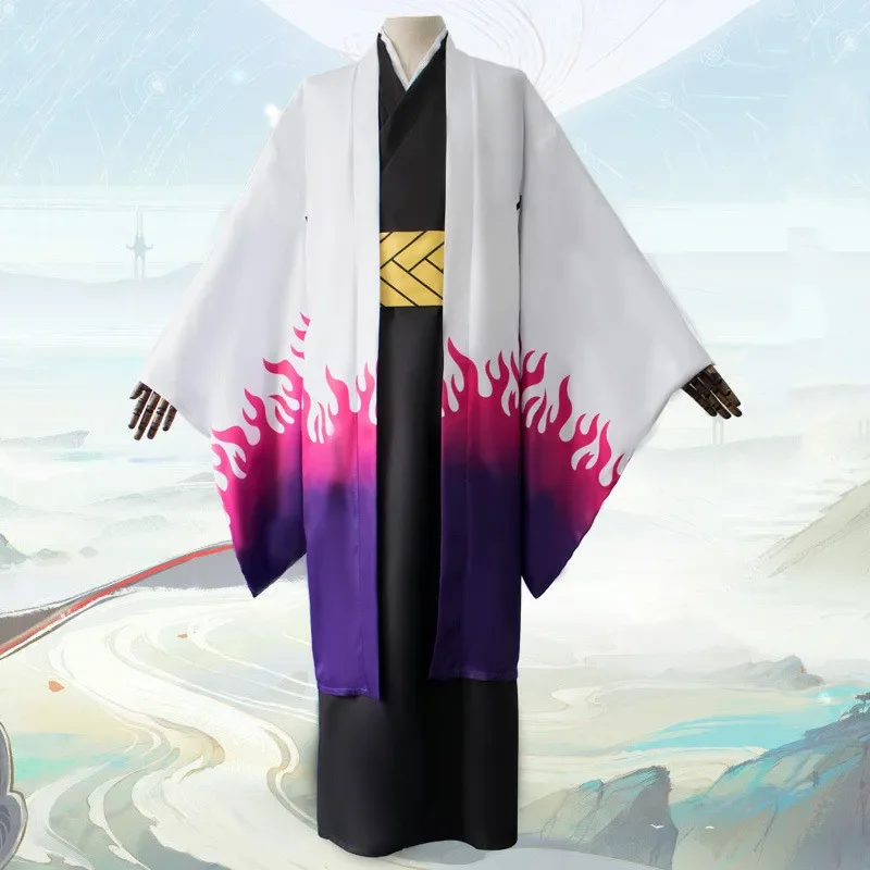 Anime Kimetsu No Yaiba Ubuyashiki Kagaya Cosplay Costume Kimono Cloak Outfits Carnival Suit