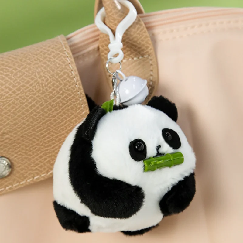 Stuffed Animal Soft Plush Panda keychain Wagging Tail Panda Plush Doll Interactive Animal keychain Tail Turning Panda Toy