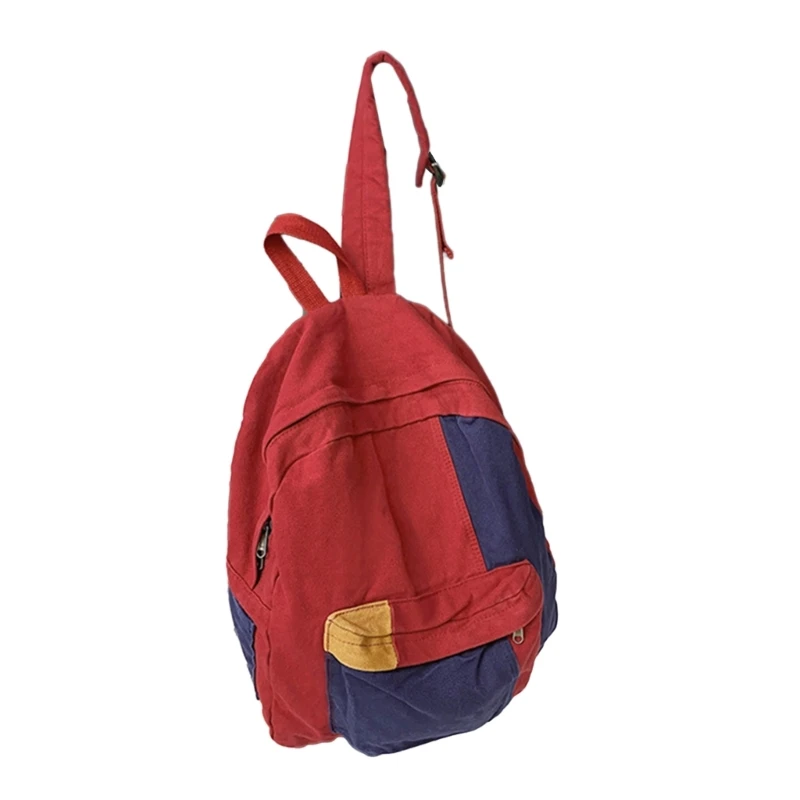 Mochila lona elegante, bolsa escolar elegante funcional para estudantes adultos