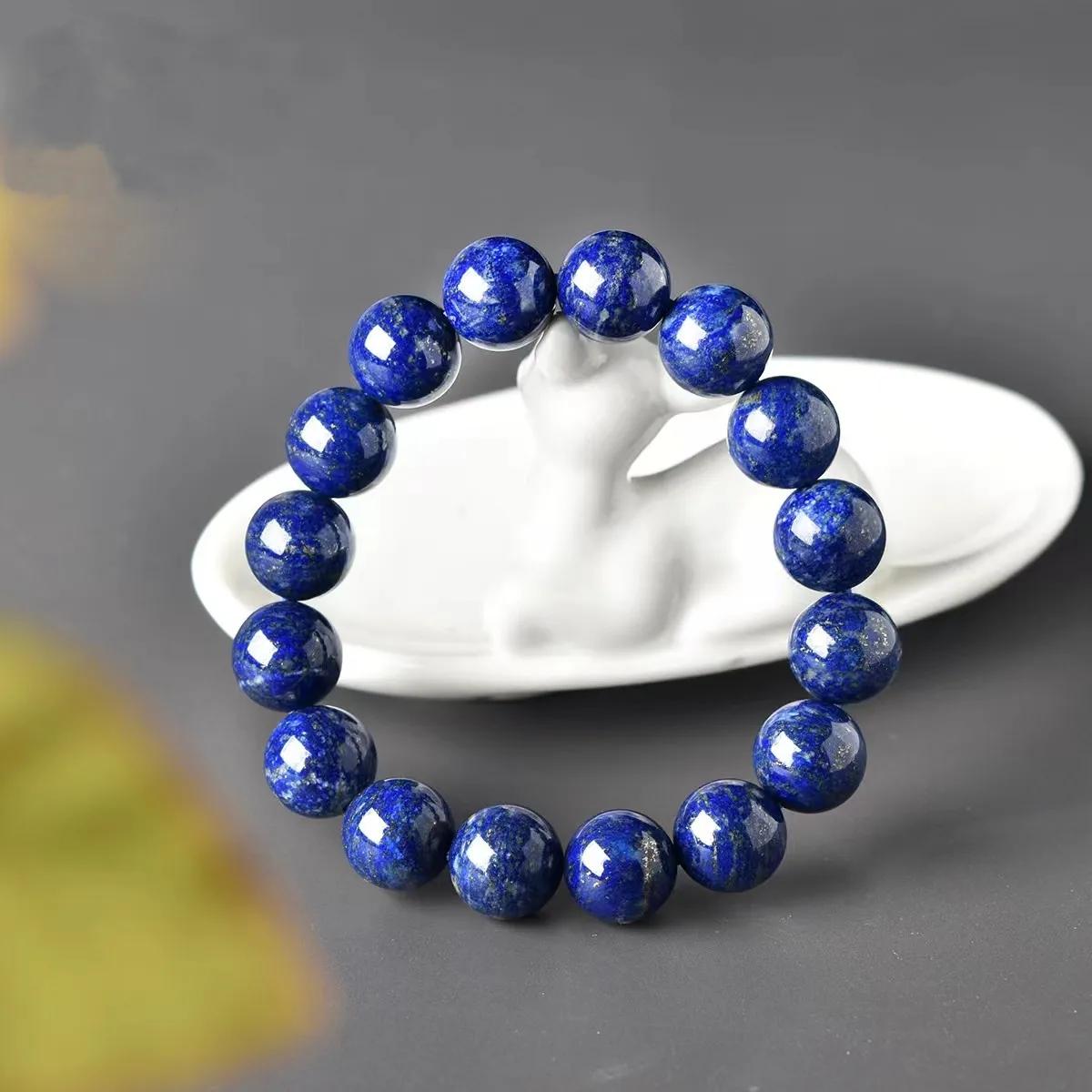 Imagem -03 - Afegão Raw Ore Natural Lapis Lazuleus Pulseira para Homens e Mulheres Único Círculo Bead Azul Cristal Mão Corda Casal Acessórios