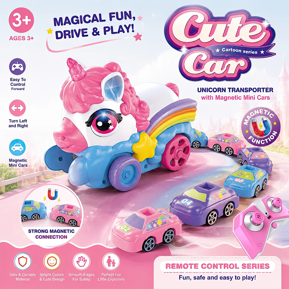 Kids Outdoor Easter Gifts - 2Pcs Unicorn Remote Control Car，Rechargeable Toys-Kid