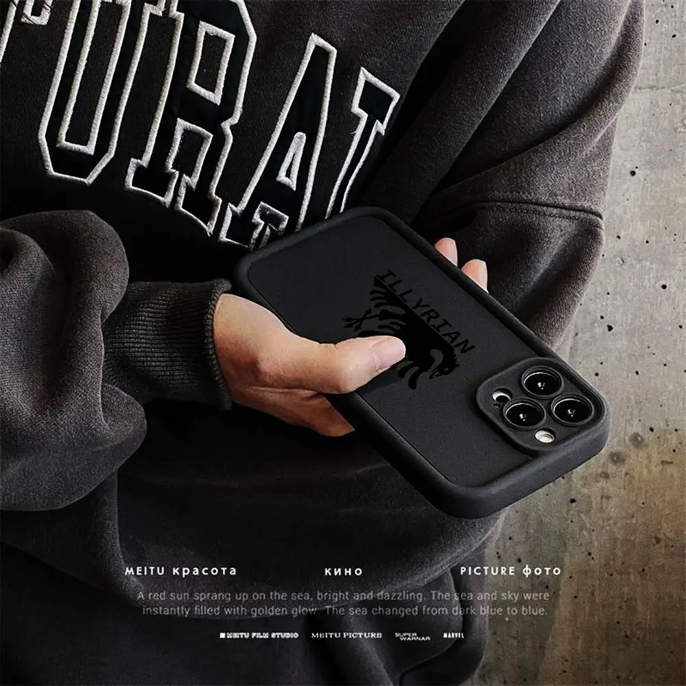 حافظة لهاتف آيفون 17 16 15 14 13 12 11 Pro Max Plus تغطية كاملة باللون الأسود غطاء هاتف ناعم مقاوم للصدمات