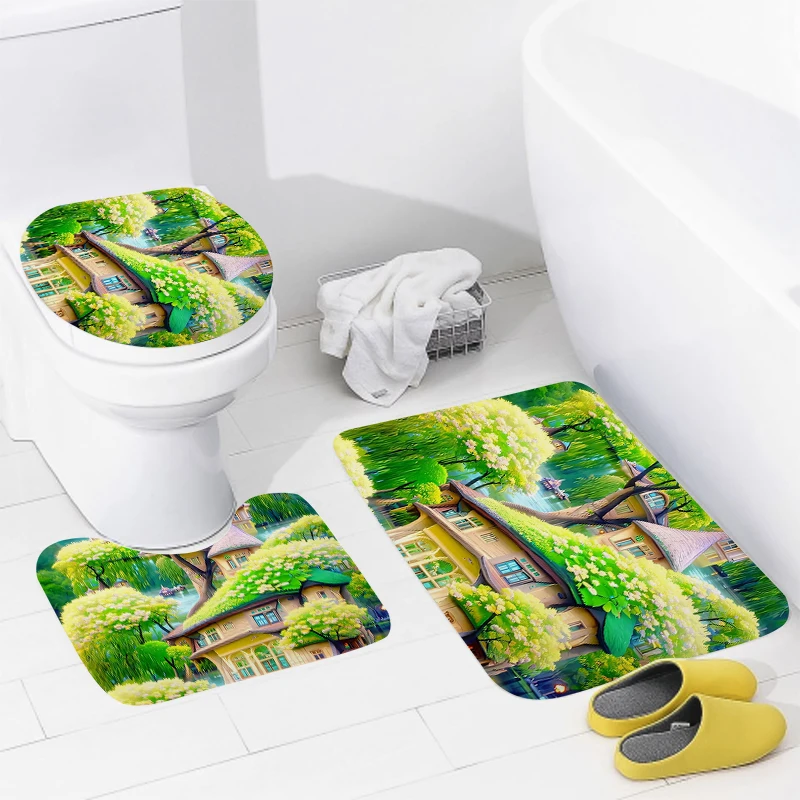 home bathroom floor mats Modern Nordic style Bath Foot mat modern bathroom accessories rug Toilet mat Bathtub anti-slip carpet