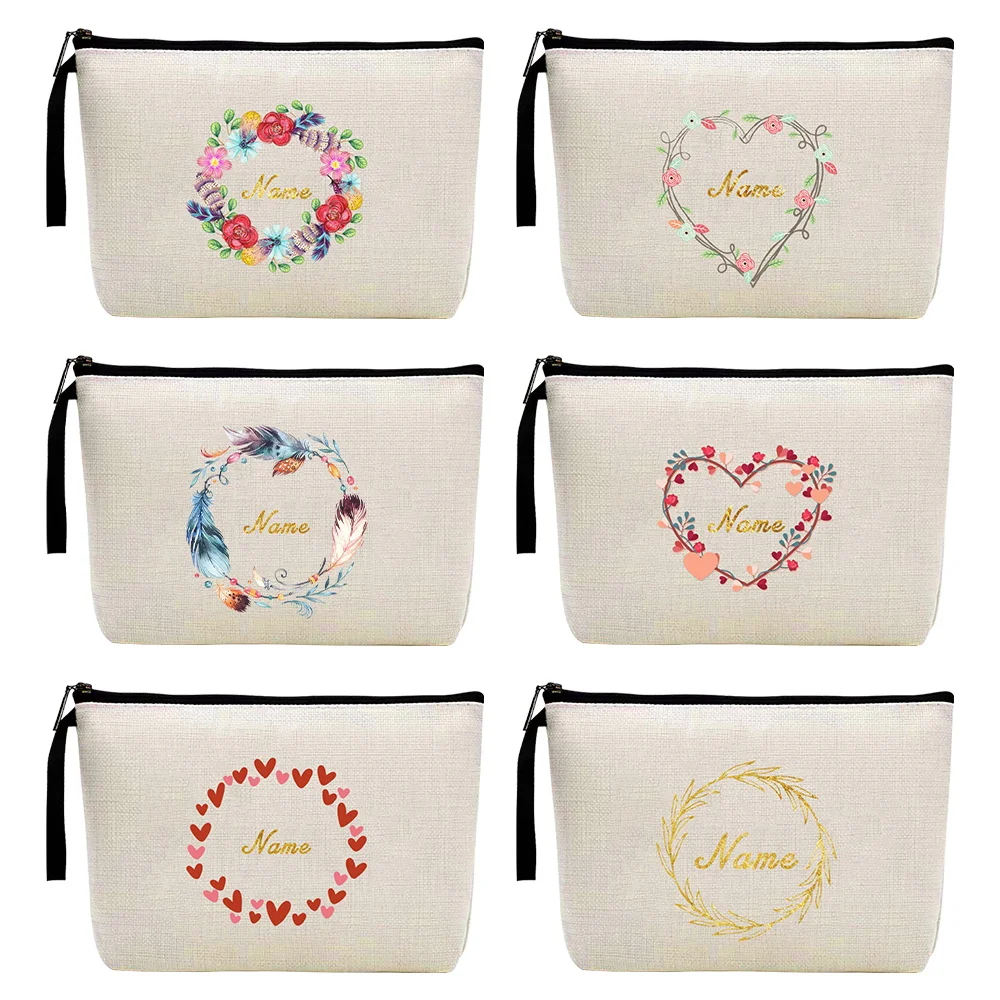 Customized Personalized Name Cosmetic Bag Bridesmaid Clutch Outdoor Travel Beauty Makeup Bag Bachelor Party Make Up Cases