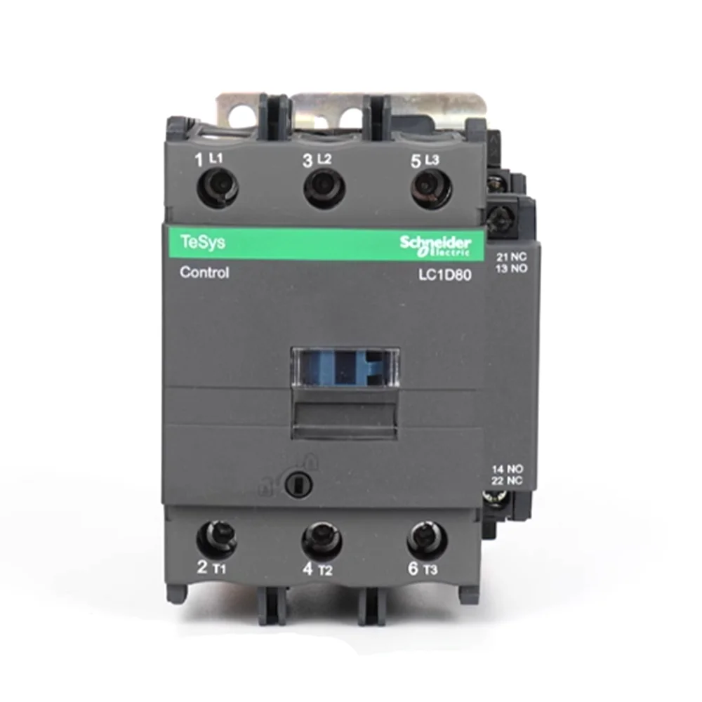 

Оригинальный контактор Schneider Electric TeSys Control LC1D80M7C 3P 80A 37 кВт 1НО+1НЗ Aux-контактор 220 В 50/60 Гц переменного тока LC1-D80M7C