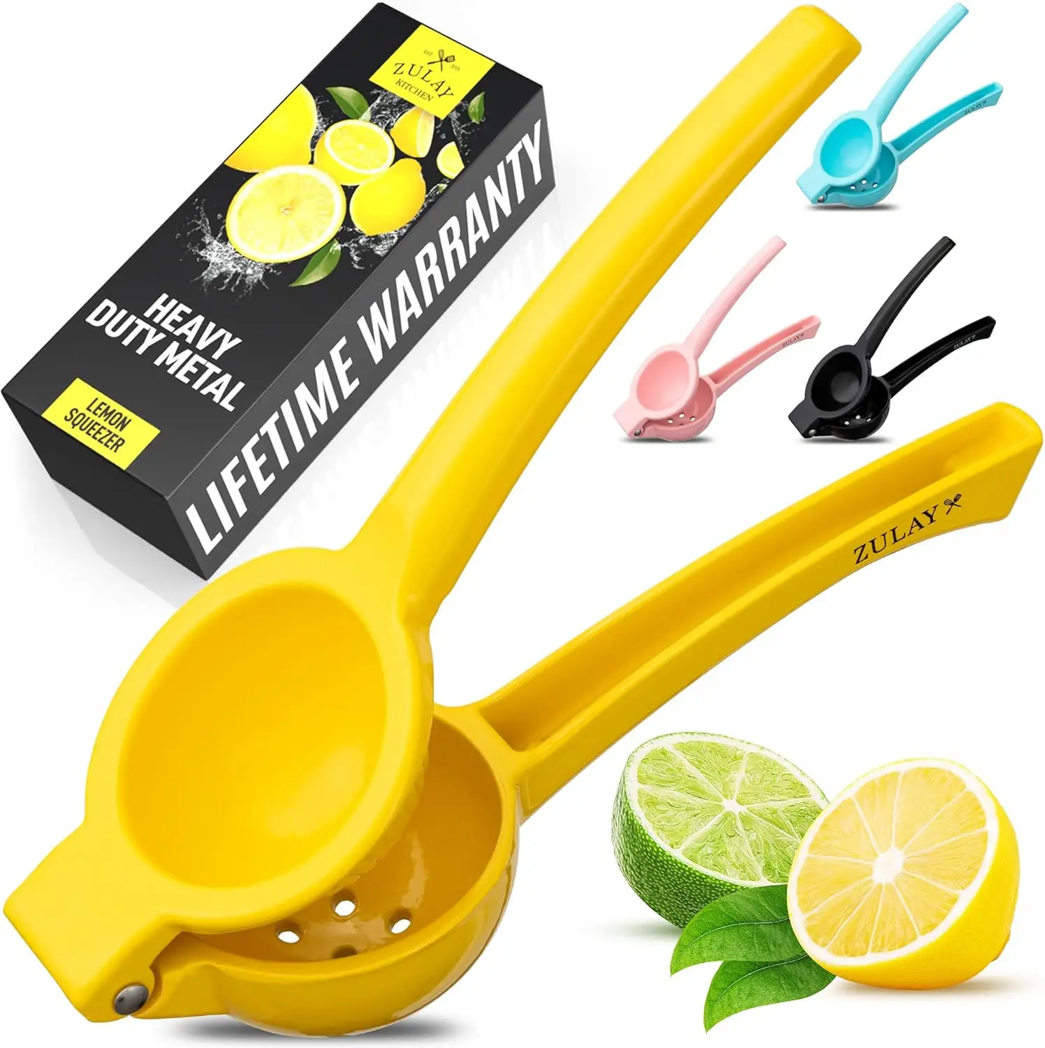 

Handheld Metal Lemon Squeezer - Easy Citrus Juicer for Maximum Juice Extraction, Dishwasher Safe