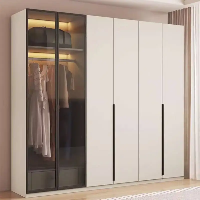 

European Luxury Wardrobes Closet Wooden Rack Long White Cute Wardrobes Storage Adult Tall Guarda Roupas Furniture For Home
