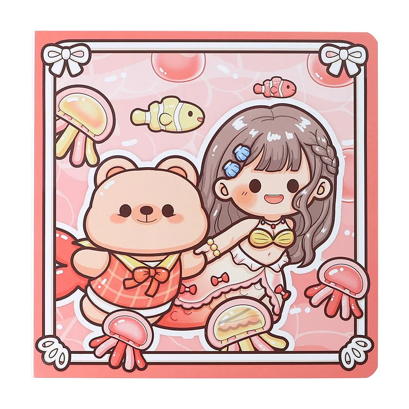 Telado Underwater World Hand Ledger Cute Girl Heart Square Ins Wind Square Calendar Notebook Korean Stationery