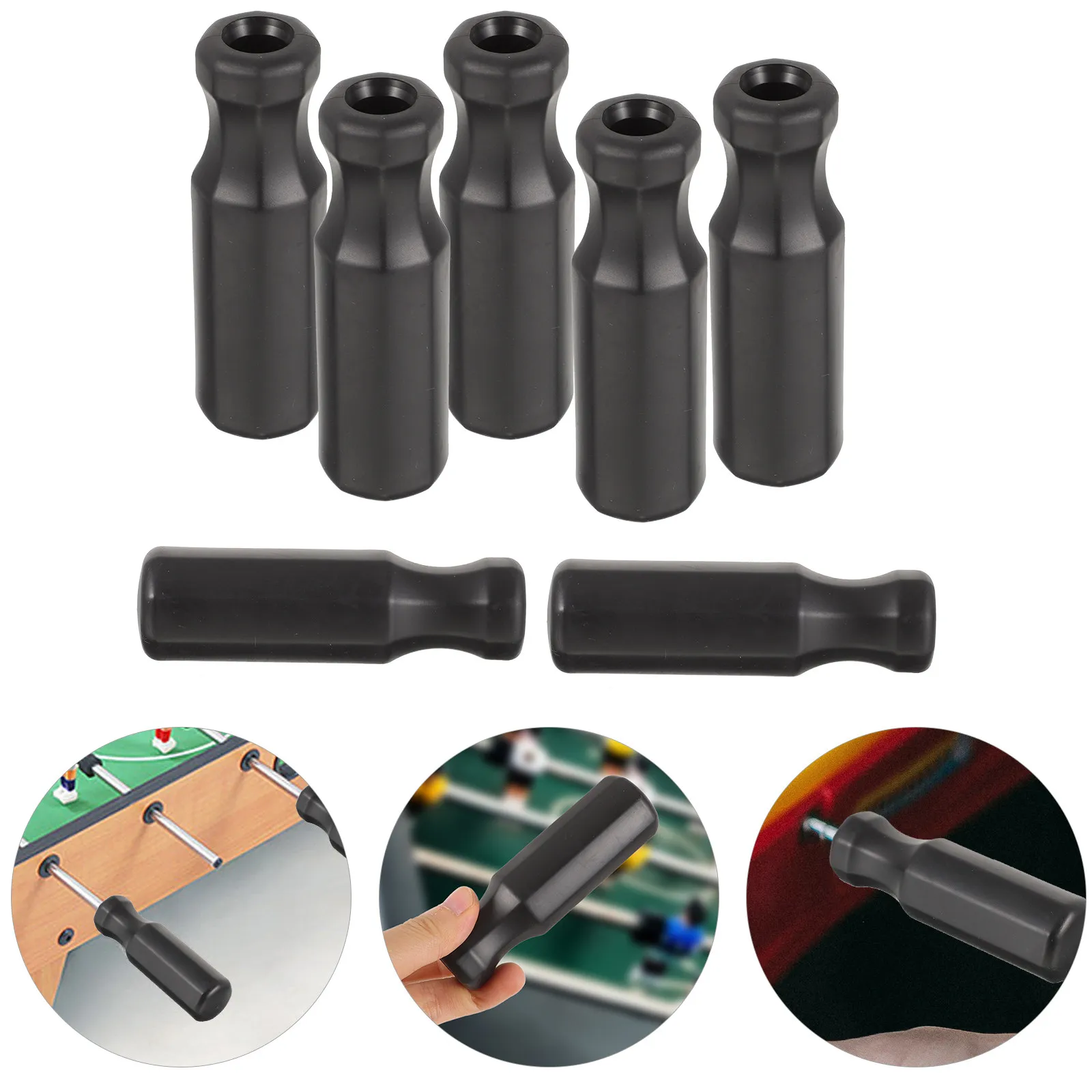 

Набор из 8 ручек для настольного футбола: премиальные износостойкие пластиковые сменные рукоятки для настольного футбола, компактные, удобные для хранения, для семейных игр