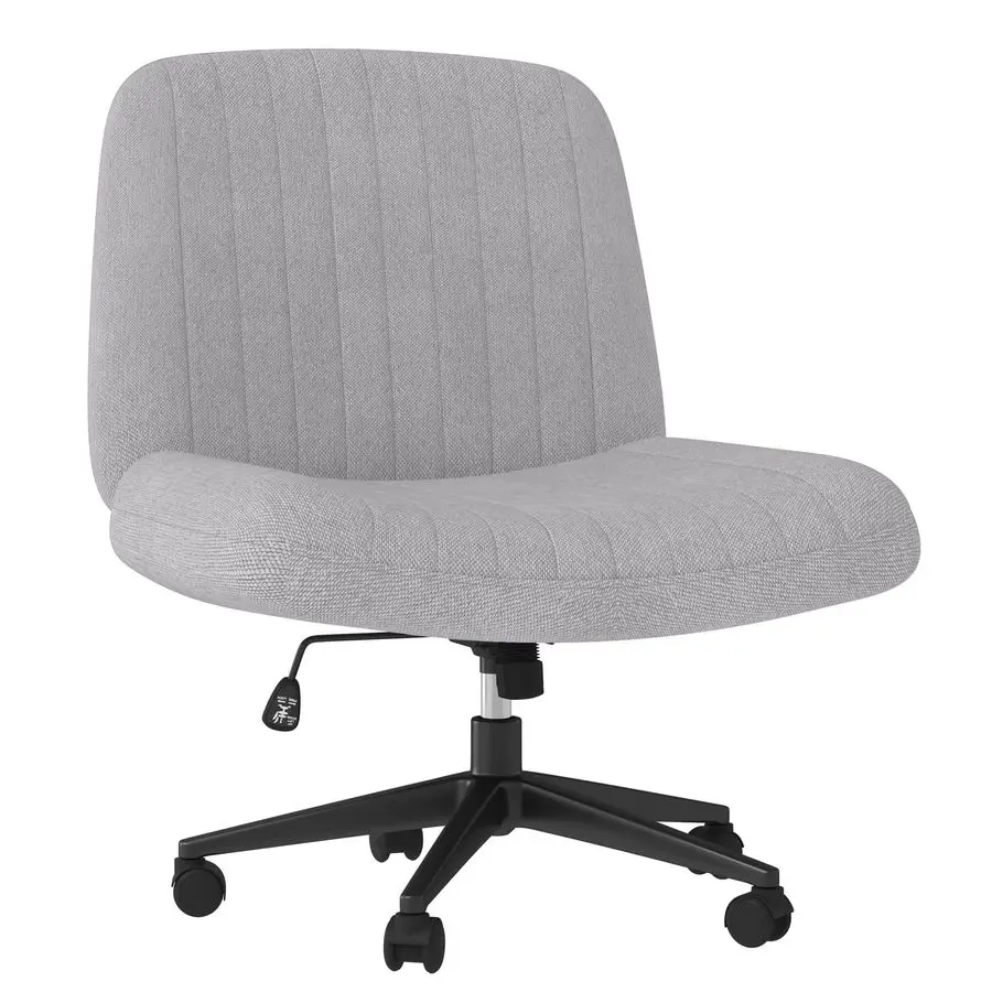 

Criss Cross Chair,Cross Legged Office Seat with Wheels Armless Swivel Vanity Chair,Height Adjustable Wide Computer Task Seating