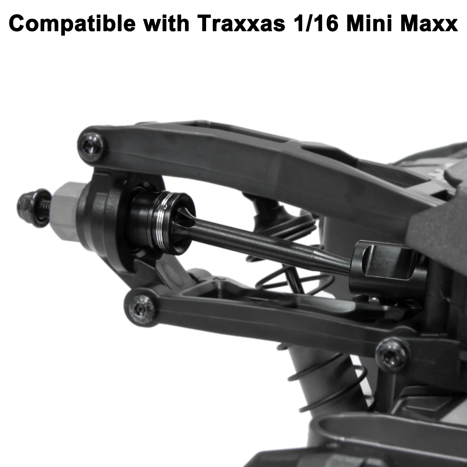 OKHL 4Pcs 스테인레스 스틸 CVD 드라이브 샤프트 102MM 액세서리 Traxxas 1/16 Mini Maxx BL-2s 107154-1 RC 자동차 업그레이드 부품