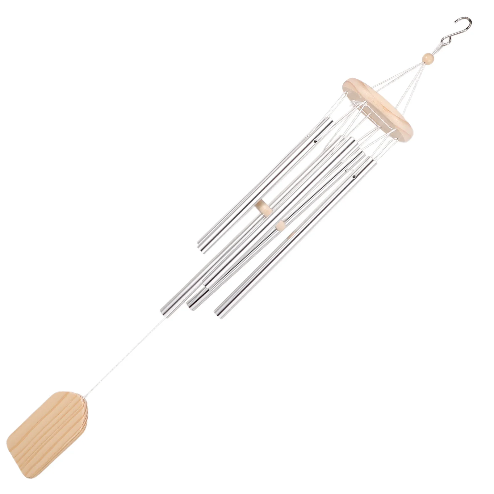 

Wind Chime Hanging Bell Decor Metal Wood Garden Outdoor Aluminum Tube Melodious Sound For Tree Fence Terrace Living Room