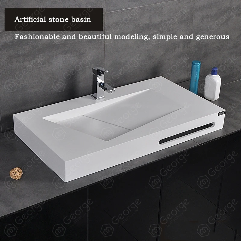 Set da bagno con superficie solida di nuovo design di alta qualità Lavabo artificiale da parete DP912