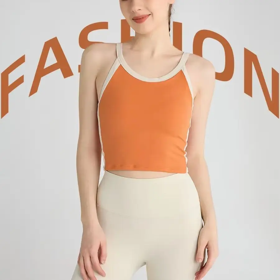 جديد إمرأة سترة يوجا سترة رياضية علوية رفع اللياقة البدنية ثابتة مع وسادة اليوغا الصدرية الملابس الداخلية الرياضة القمم المرأة تنفس صدرة للجري الصالة الرياضية 👚