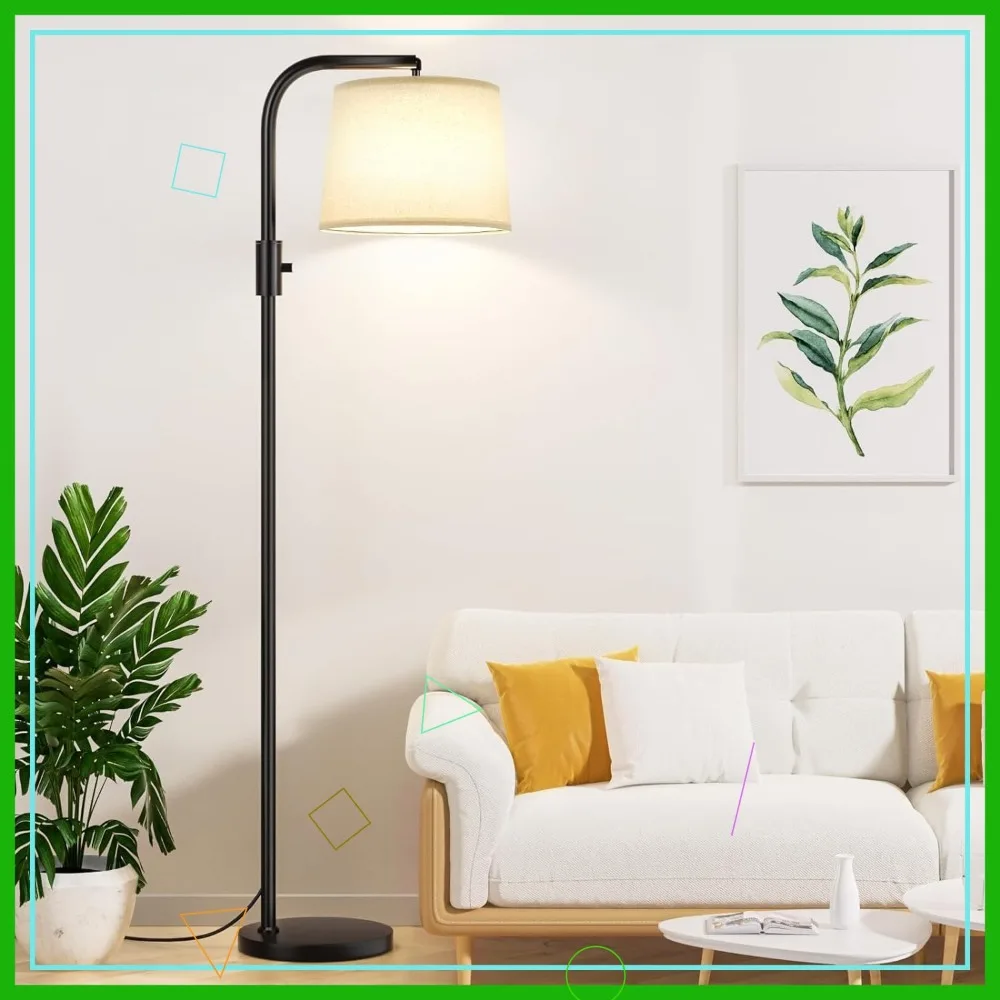 

Напольный светильник с полной регулировкой яркости, светодиодная лампа 9 Вт, регулируемая головка, для гостиной, офиса, современный торшер