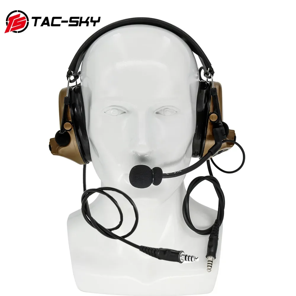 TS TAC-SKY COMTAC II Dual Communication Tactical  Air Gun Sports Hunting  Noise Cancelling Pickup Hearing Protection Headset