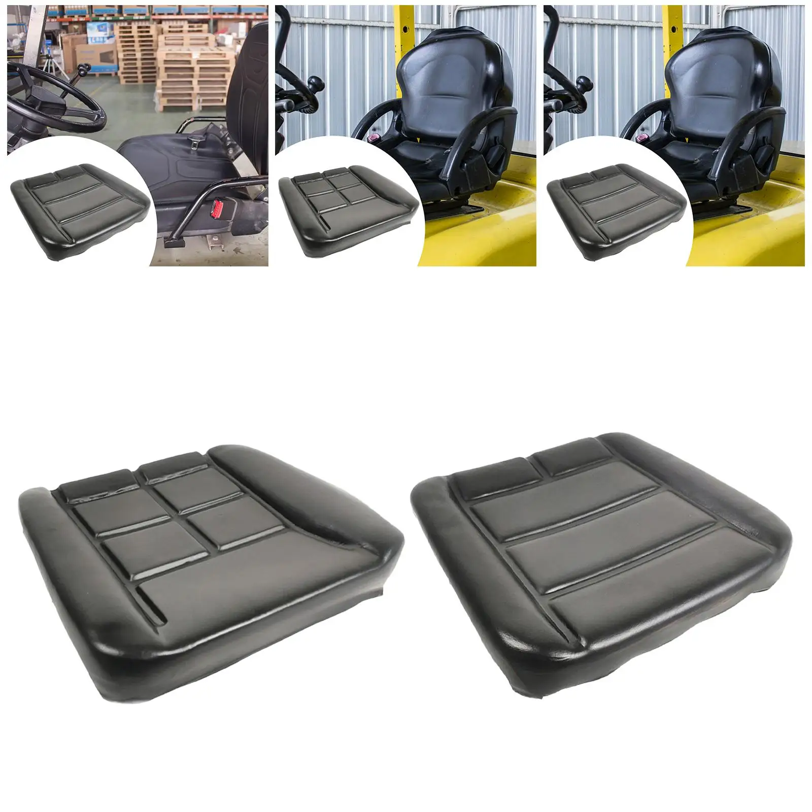 

Forklift Seat Cushion Universal Waterproof PU Leather Tractor Seat Pad Loader