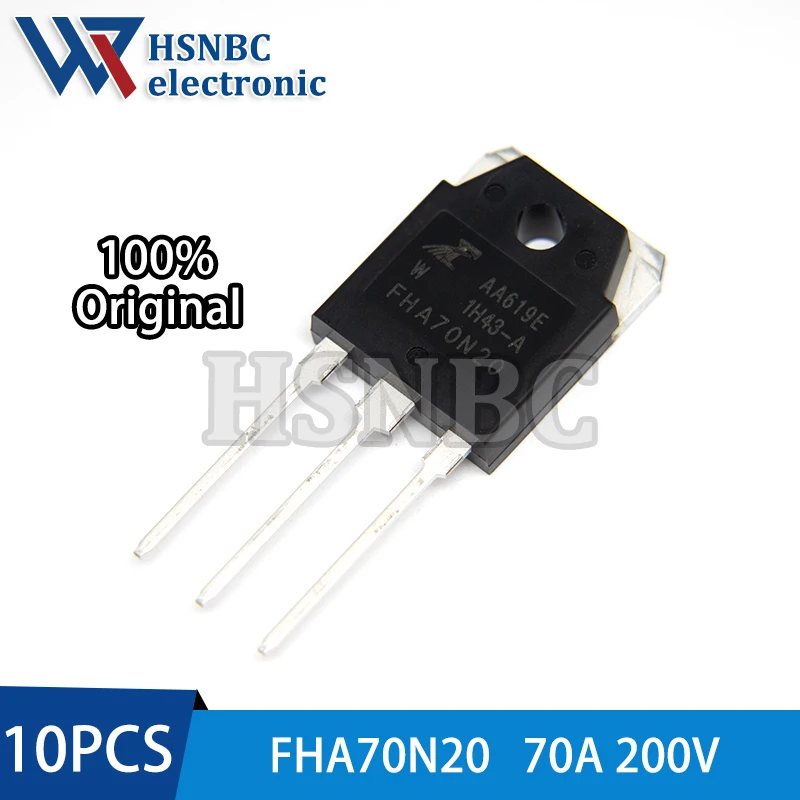 10PCS FHA70N20 70N20 FHA70N20W TO-3P 70A 200V N-channel Power MOSFET Transistor 100% New Original