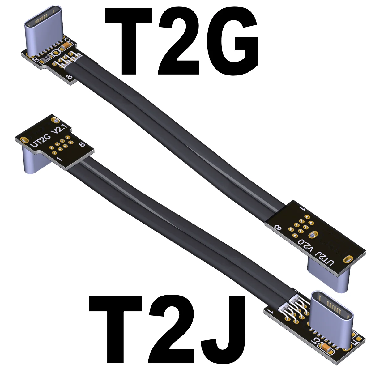 كابل USB 2.0 مسطح من النوع C إلى النوع C بسرعة 480 ميجا بت في الثانية للشحن ومزامنة البيانات قابلة للطي 90 درجة USB C سلك ذكر إلى ذكر للصور الجوية FPV