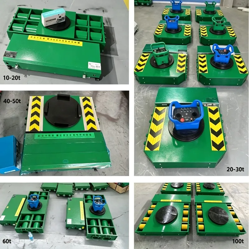 20 Ton Electric Tank Roller Vehicle Trolley 360 Degree Rotation Cargo Rigger Moving Skates Tool Roller for Materials Handling