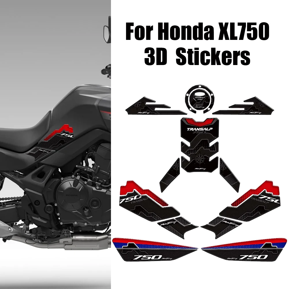 

Motorcycle Tank Knee Pad Grips Stickers Decals Protector Gas Fuel Oil Kit For Honda XL750 XL 750 Transalp 2023