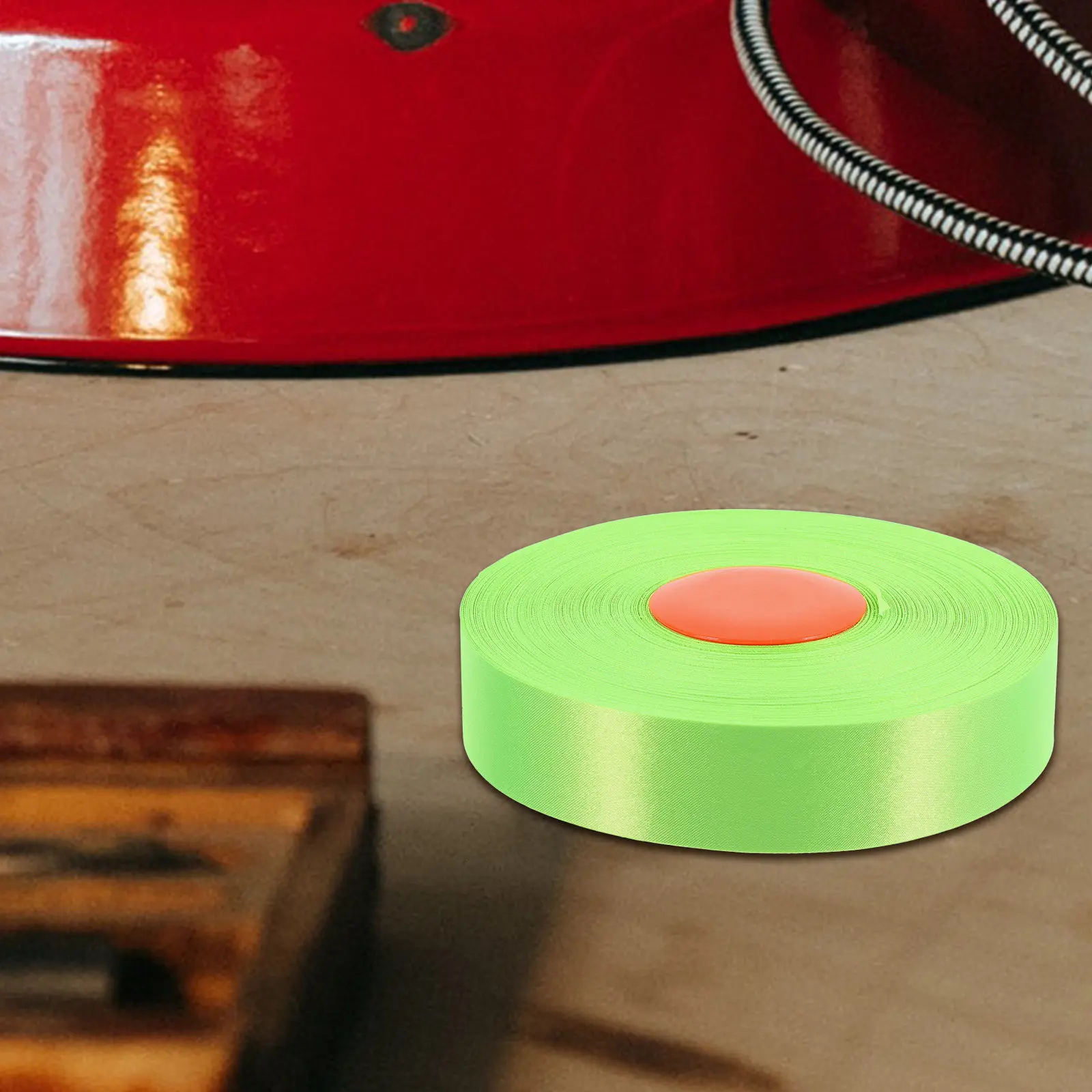 1 Roll Fluorescent Marking Tape Bright Green Non-Adhesive Safety Caution Tape for Boundary Hazard Zones Outdoor Construction