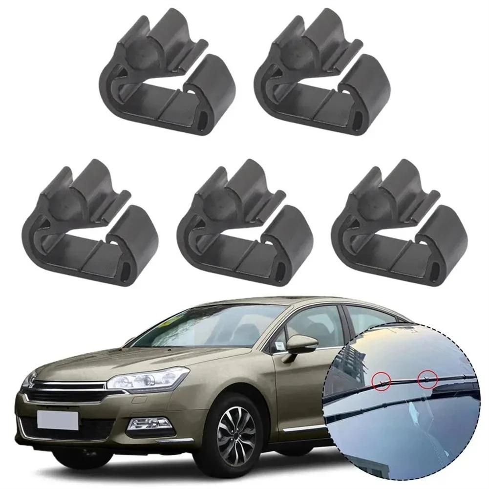 5Pcs Plastic Wiper Arm Spray Hose Clip For C5 Aircross C5x 1617040080 Wiper Arm Sprays Pipe Buckle Car Accessories Fastener