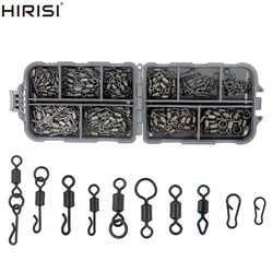 200 pieces Carp Fishing Swivels And Snaps in Box Quick Change Rig Terminal Tackle Fishing Accessories XP-900