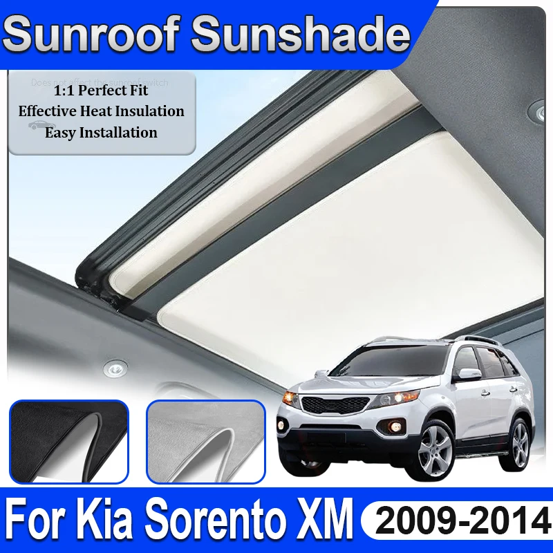 Car Sunroof Sunshades For KIA Sorento Accessories XM LX 2009~2014 SX Electrostatic Insulation Anti UV Protection Skylight Visors