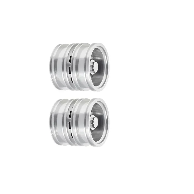 RC Part Tamiya Complete Set Aluminum Front & Rear Wheel Hubs Rims for 1/14 Tamiya Tractor Climbing Trailer RC Car Upgrade Parts