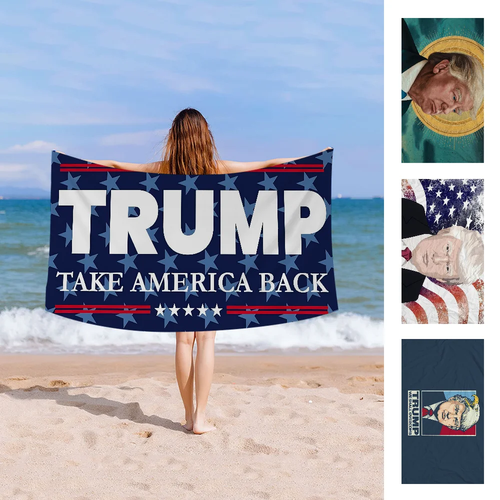 T-TrumpS 2024Beach Towel Colorful Bath Towels for Girl Microfiber Quick Dry Custom Sand Free Beach Yoga Spa Gym Pool