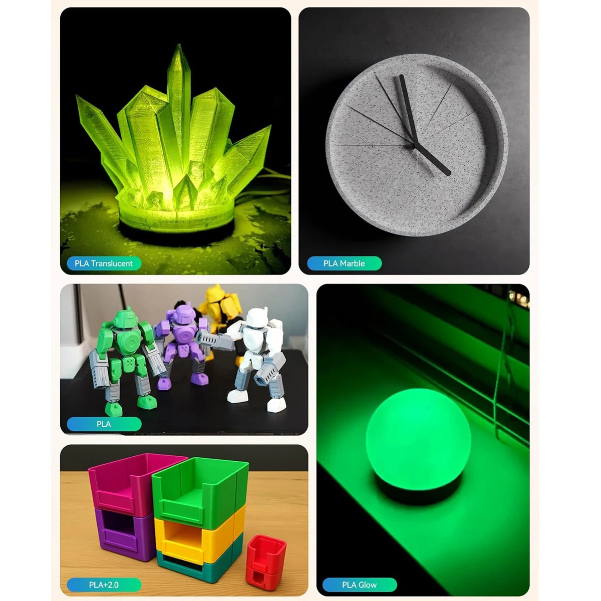 PETG-Filament 1,75 mm, 3D-Drucker-Filament PETG transparent, starke Zähigkeit, 200 g/250 g/500 g/1 kg Filament hohe Präzision, Abmessungen – Detail 4