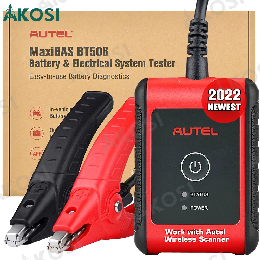 Original Autel MaxiBAS BT506 Auto Battery and Electrical System Analysis Tool Works with Autel MaxiSys Tablet