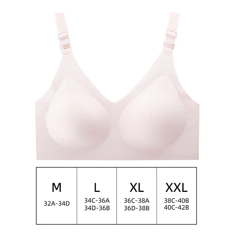 Naadloze damesbeha's Dames dunne stijl Jelly Color Zachte borstvoedingsbeha Draadloos ondergoed Comfortabele lingerie Diepe V-verzameling