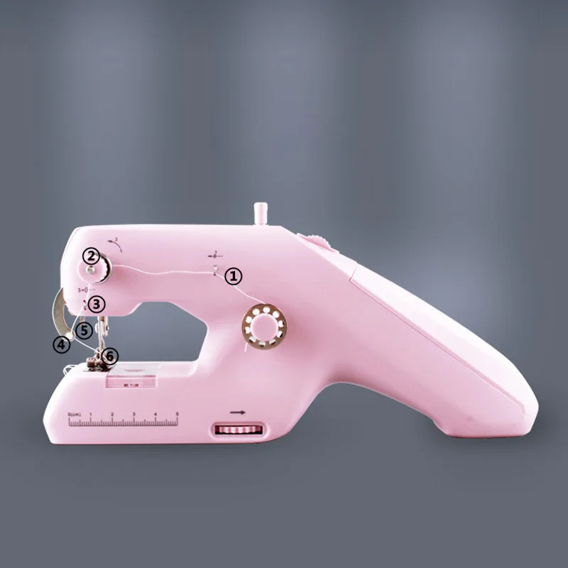 ZDML-6 handheld sewing machine, portable small sewing machine, electric mini double line sewing machine