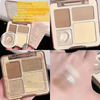 TATIBEAUTY 4 Color Contouring Tray Body Matte Shine Powder Highlight Solid Contouring Tray