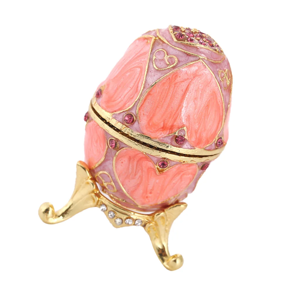 Egg Shape Jewelry Storage Box Small Trinket Case Organizer Durable Practical Home Decor Gift for Girls Women Small Trinket Case