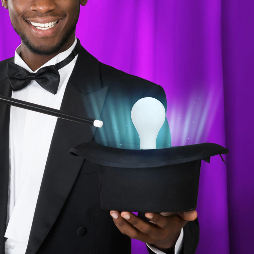 

2pcs Self-Illuminating Trick Bulb Funny Magician Stage Performance Party Favors Mind-Controlled Illusion Luminous Bulbs