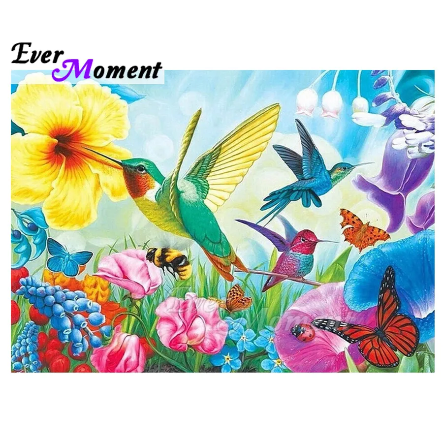 

Flower Bird Full Square Drill Mosaic Picture Of Rhinestone Diamond Embroidery Cross Stitch Ever Moment Diamond Painting ASF1617