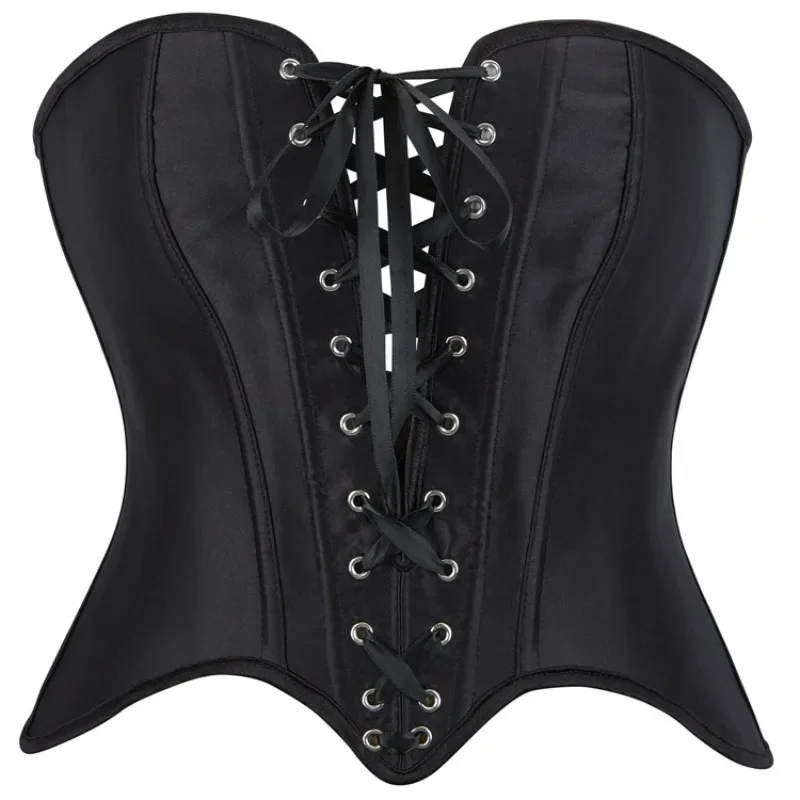 

Women's Vintage Korsett Lace-up Corset Sexy Strapless Bustiers Body Shaper Waist Trainer Versatile Crop Top