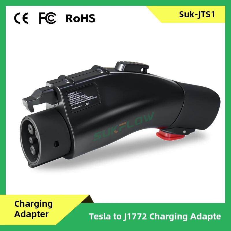 

Tesla to SAE J1772 Electric Vehicle Charging Adapter 48A AC 250V Tesla to Type 1 EV Car Charging with Anti-Drop Lock Adaptor