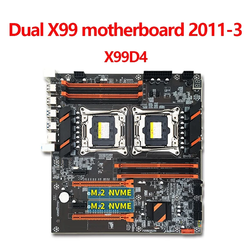 X99 Dual CPU Motherboard X99 Motherboard LGA 2011 v3 E-ATX USB3.0 SATA With Dual Xeon Processor Dual M.2 Slot 8 DIMM DDR4 2011-3