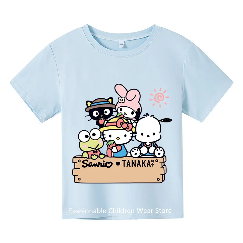 Gudetama Print Tshirt Cartoon Summer Casual Short-sleeved Shirt Boy Clothing Girl Clothing Summer Fashion Tee Shirt Streetwear