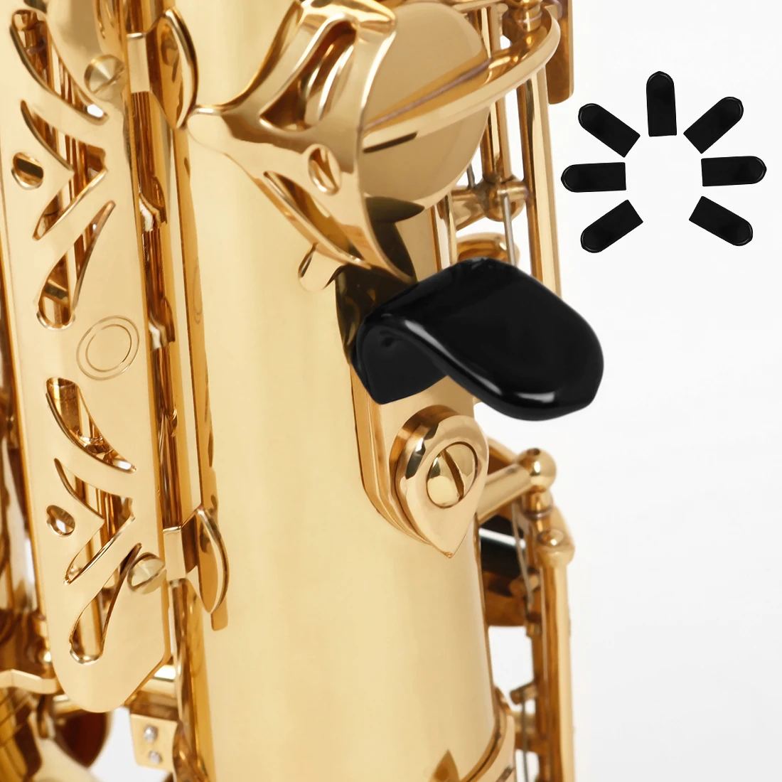 7Pcs/Set Saxophone Thumb Rest Cushion Non-Slip Saxophone Finger Protection Cushion Pad for Alto Saxophone Accessory