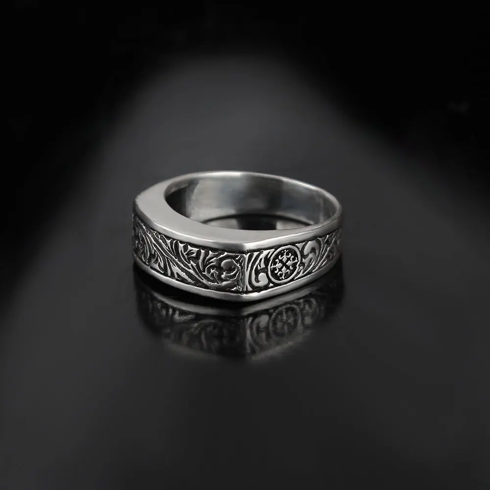 

Thin 925 sterling silver ring Men's Jewelry with Engraving