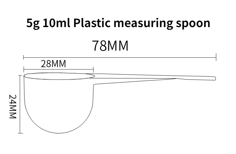 주방 측정 스푼, 커피 설탕 스푼, 베이킹 요리 도구, 스케일 플라스틱 작은 스푼 포함, 5g