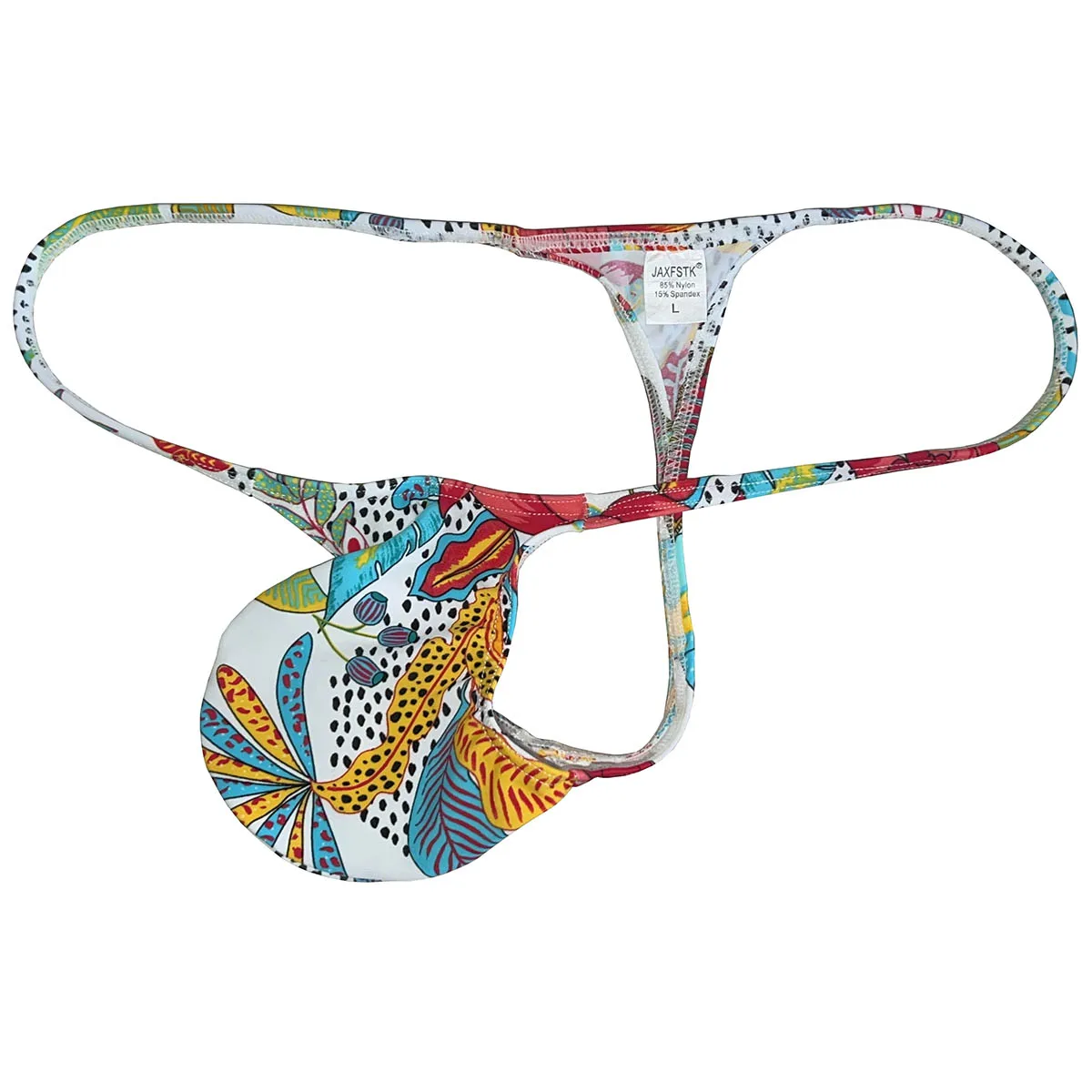 G-String Men's Underwear Thong Brief Sexy Tiny Male String Slip Bikini Low Profile Pouch Beach Micro Tangas Silky Smooth Floral