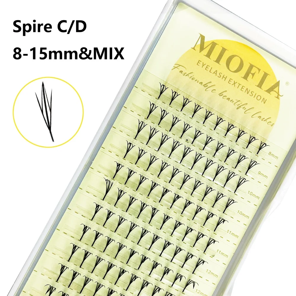 MIOFIA Tower Top Federförmige Wimpernverlängerung Comic Natürliche Leichtgewichtige Falsche Wimpern Vorgefertigte Fächerwimpern für Make-up-Tools – Detail 10