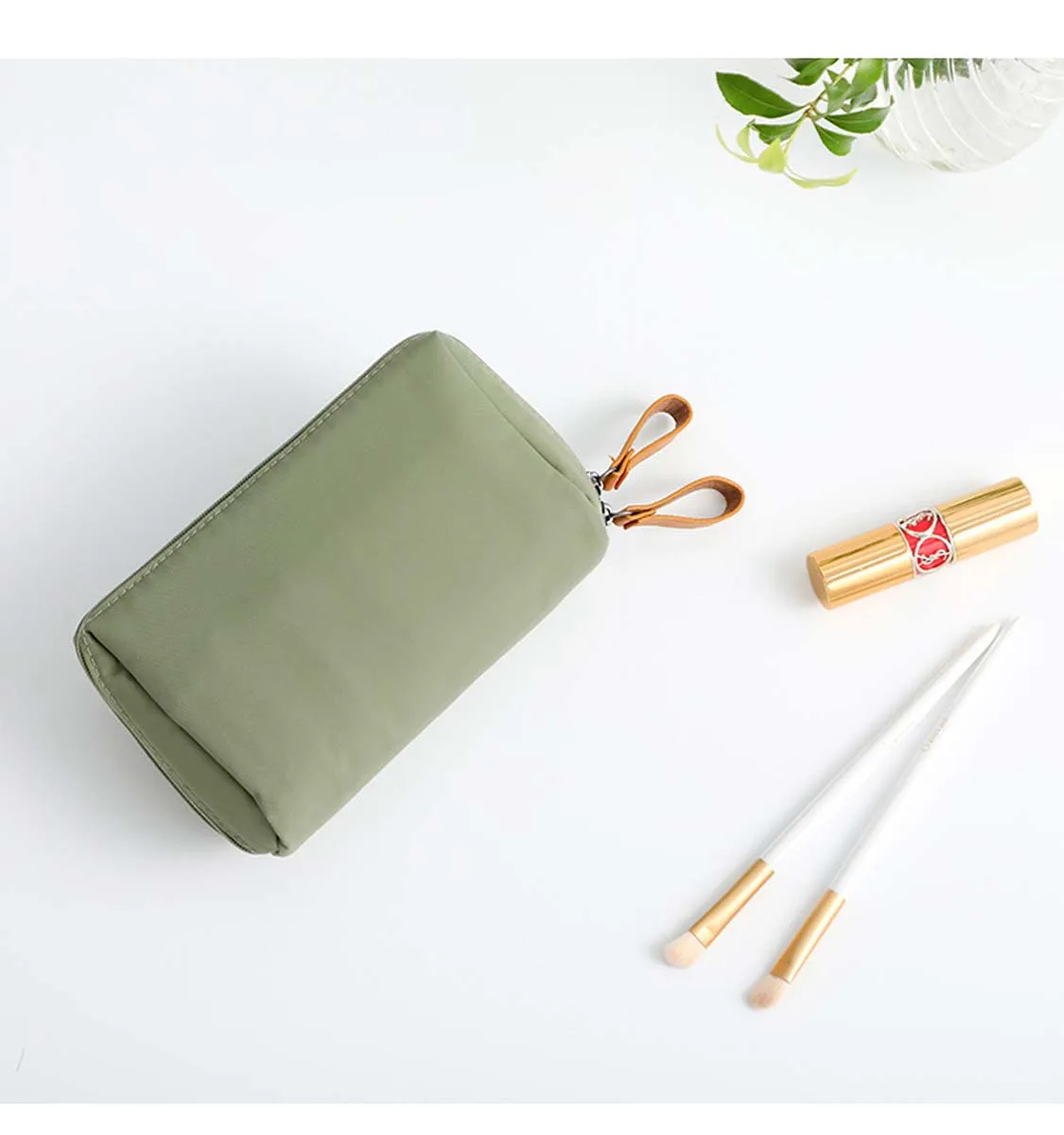 Hot New Makeup Bag Simple Solid Color Cosmetic Bag for Women Pouch Toiletry Bag Waterproof Make Up Purses Case Hot Drop-shippin