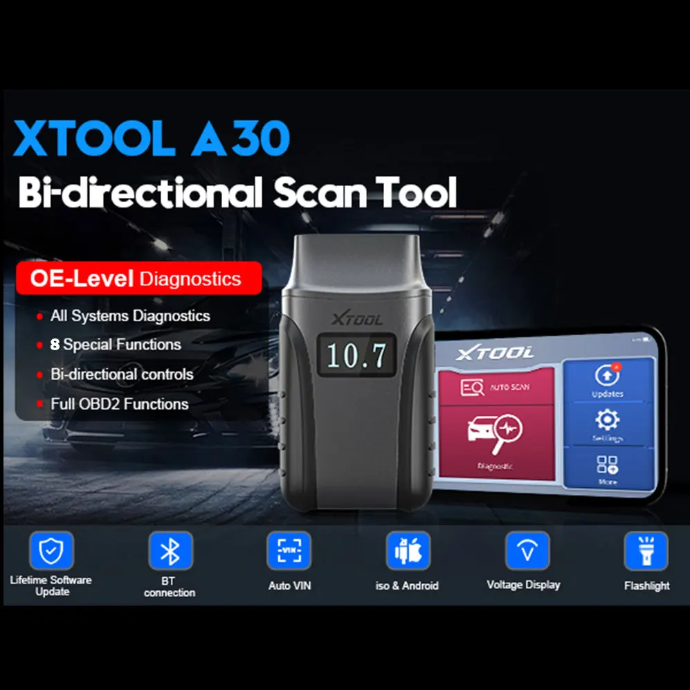 XTOOL Anyscan A30 OBD2 Full System Diagnostic Tools Bluetooth Scanner Bi directional Code Reader CAN FD Free Update Lifetime